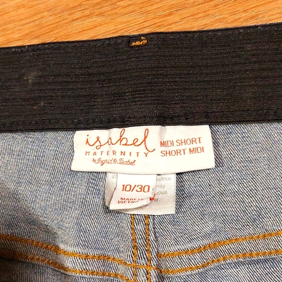 Isabel Maternity Underbelly Midi Shorts Size 10 - Picture 3 of 3